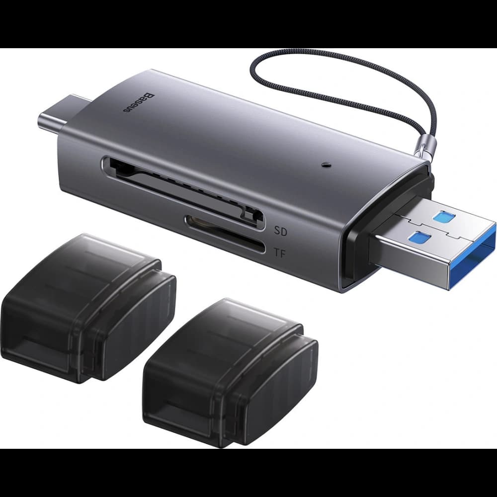 Cititor de carduri SD/TF Baseus Lite Series USB-A/USB-C gri - 6