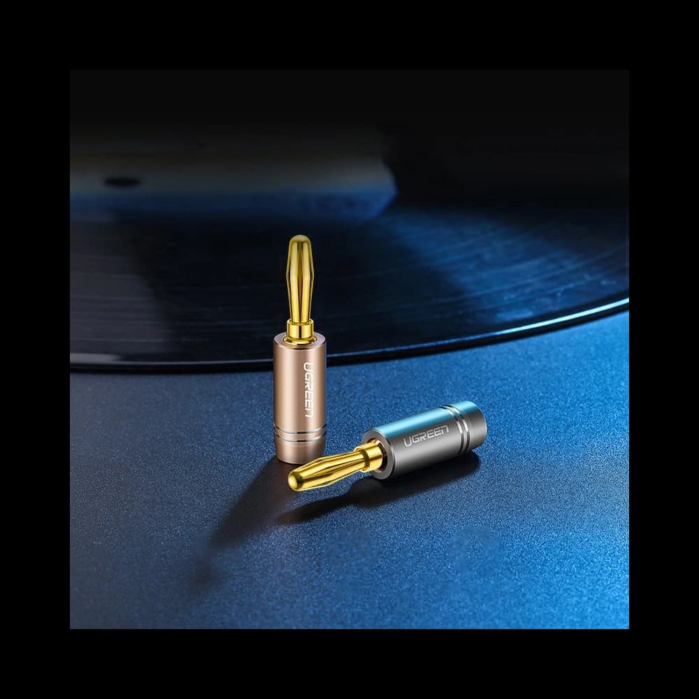 Aluminium-Audio-Stecker UGREEN AV149, vergoldet, mehrfarbig, Bananenstecker [4 pack] - 5