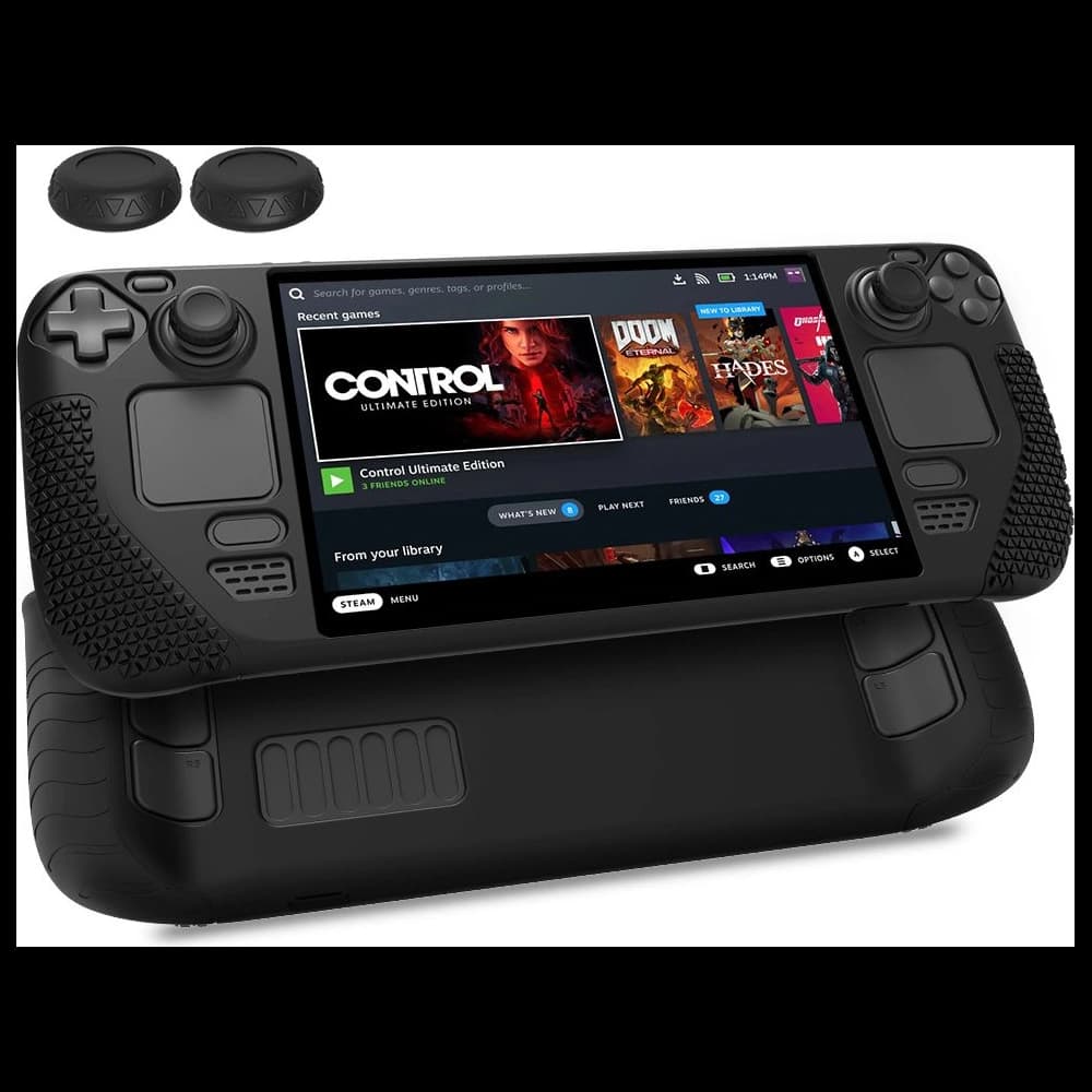 Etui Tech-Protect TPUCarbon Valve Steam Deck LCD / OLED Negru - 2