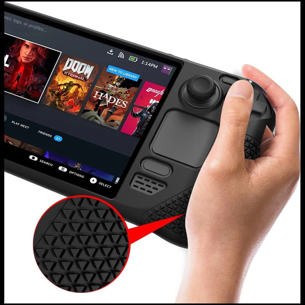 Etui Tech-Protect TPUCarbon Valve Steam Deck LCD / OLED Negru - 3