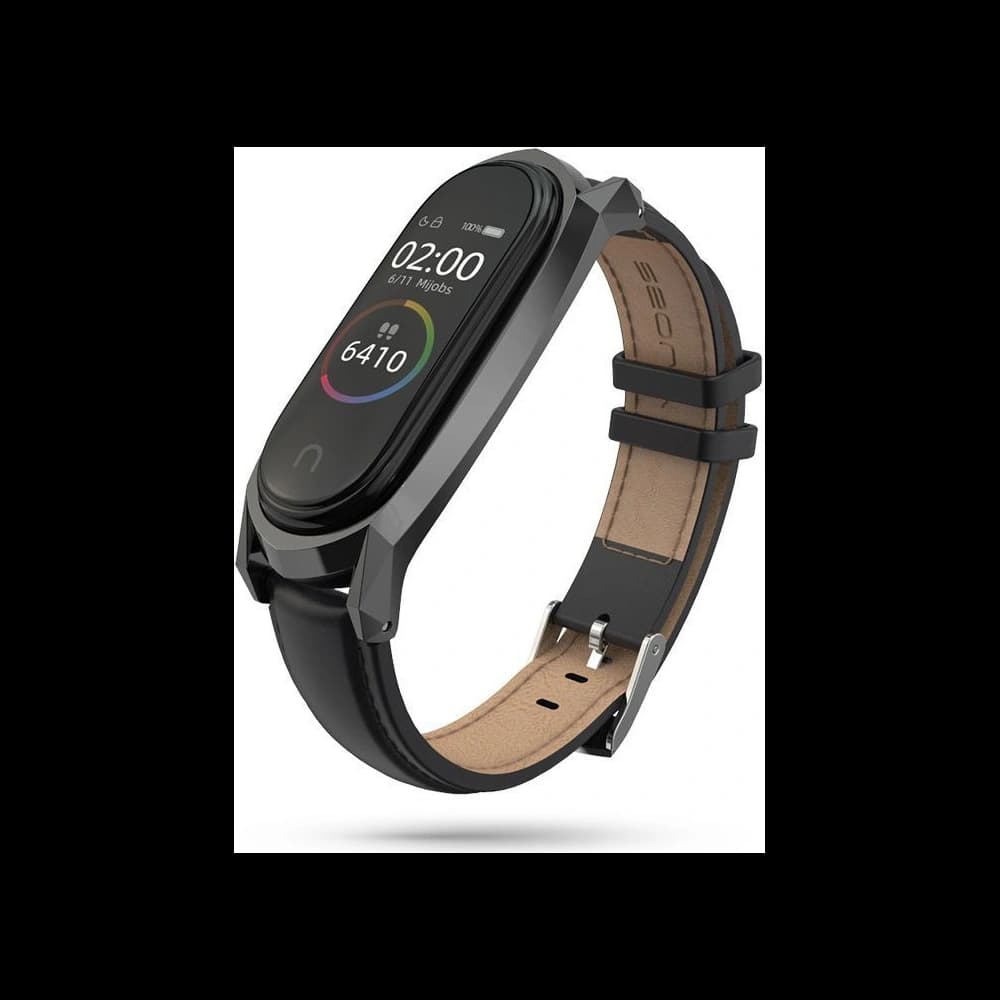 Páska Tech-Protect Herms Xiaomi Mi Band 7 Černá - 1