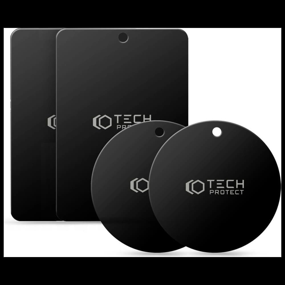 Tech-Protect Metalplate Magnetic Car Mount Black [4 PACK] - 1