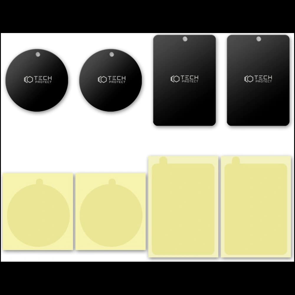 Tech-Protect Metalplate Magnetic Car Mount Black [4 PACK] - 4
