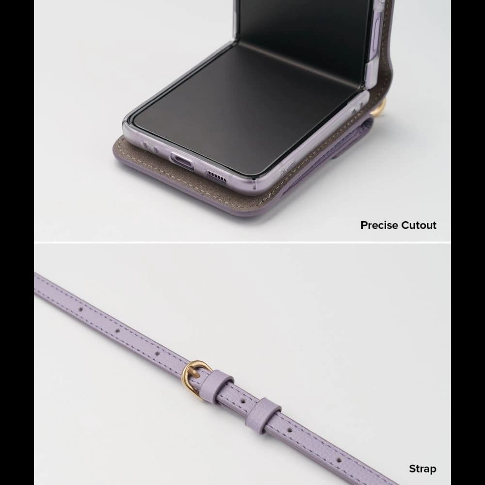 Ringke Folio Signature Card Pocket Samsung Galaxy Z Flip 3 Light Purple - 2