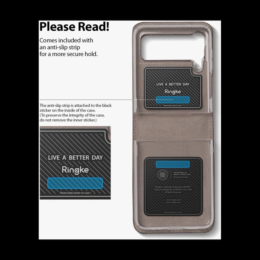 Ringke Folio Signature Card Pocket Samsung Galaxy Z Flip 3 Light Purple - 4