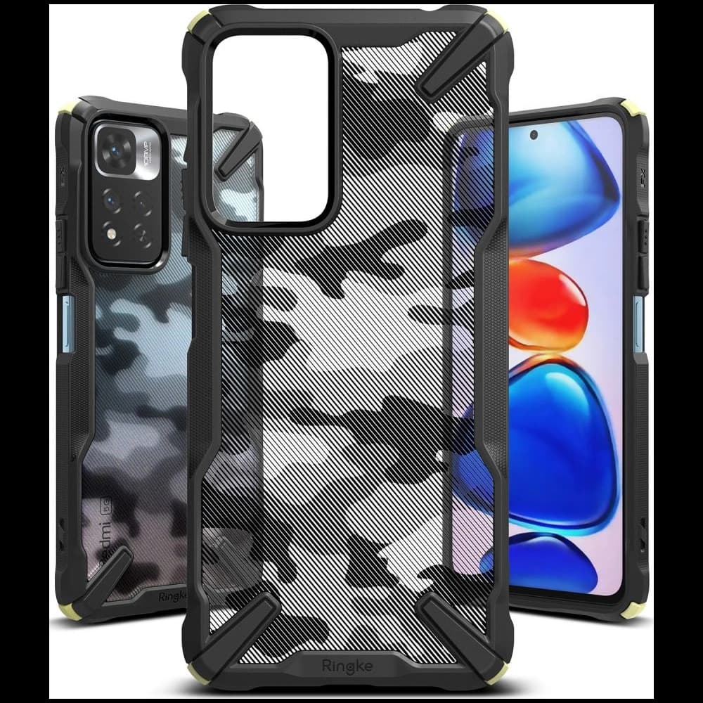 Etui Ringke Fusion-X Redmi Note 11 Pro+ 5G Camo (Moro) černé - 4
