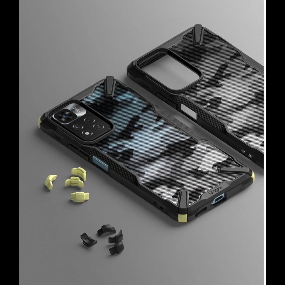 Etui Ringke Fusion-X Redmi Note 11 Pro+ 5G Camo (Moro) černé - 8