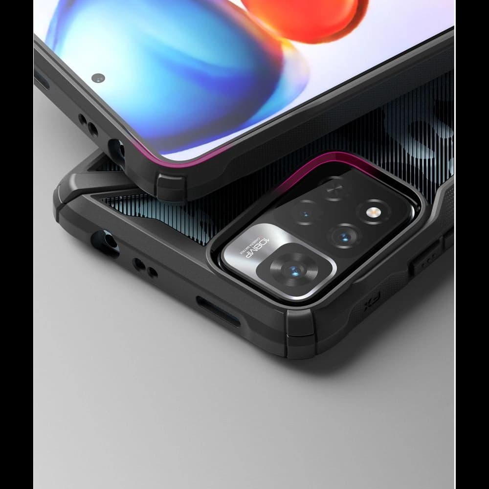 Etui Ringke Fusion-X Redmi Note 11 Pro+ 5G Camo (Moro) černé - 9