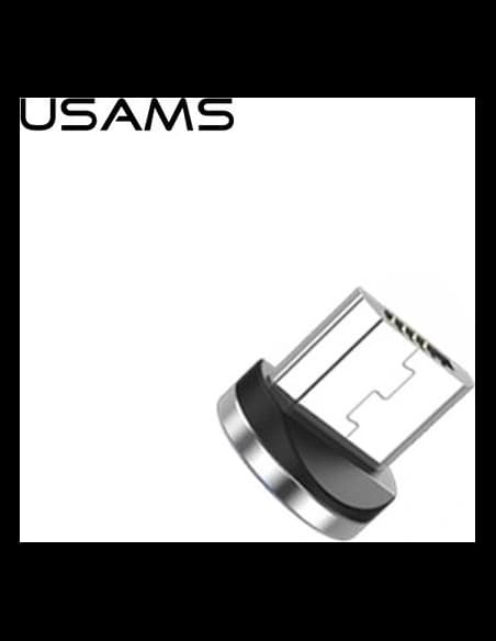 USAMS Magnetischer Adapter microUSB Bulk Silber/Silver SJ158USBTA