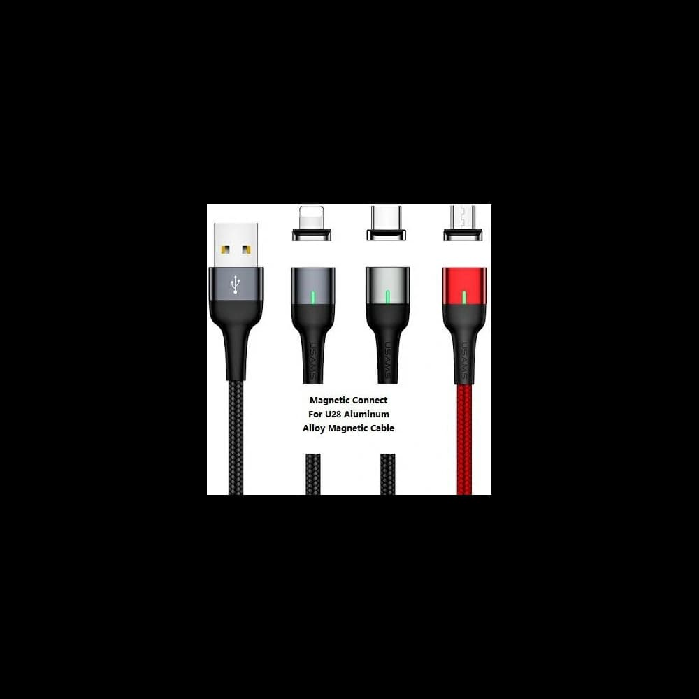USAMS magnetischer Adapter U28 Lightning Bulk Silber/Silver SJ325LNTA - 4
