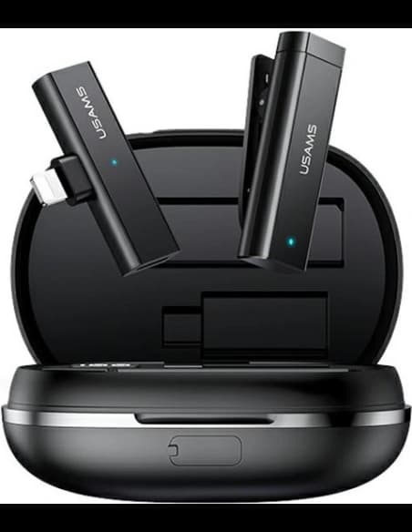 Bezprzewodowy mikrofon krawatowy USAMS ENC 2.4G Wireless Lavalier Microphone Lightning ZB244MKF01