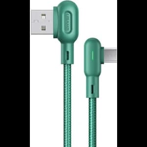 Cablul unghiular USAMS U57 MicroUSB 1,2m 2A verde/green SJ458USB02