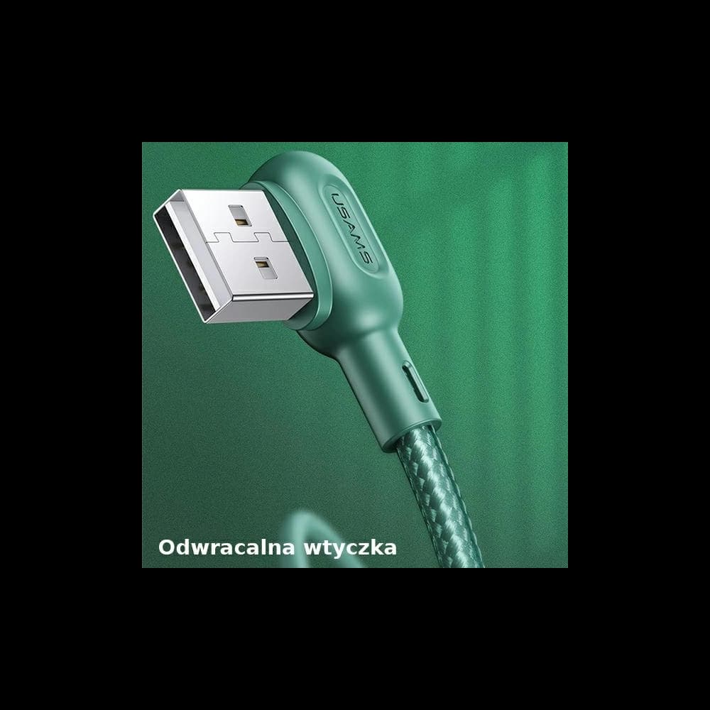 Kabel úhlový USAMS U57 MicroUSB 1,2m 2A zelený/green SJ458USB02 - 5
