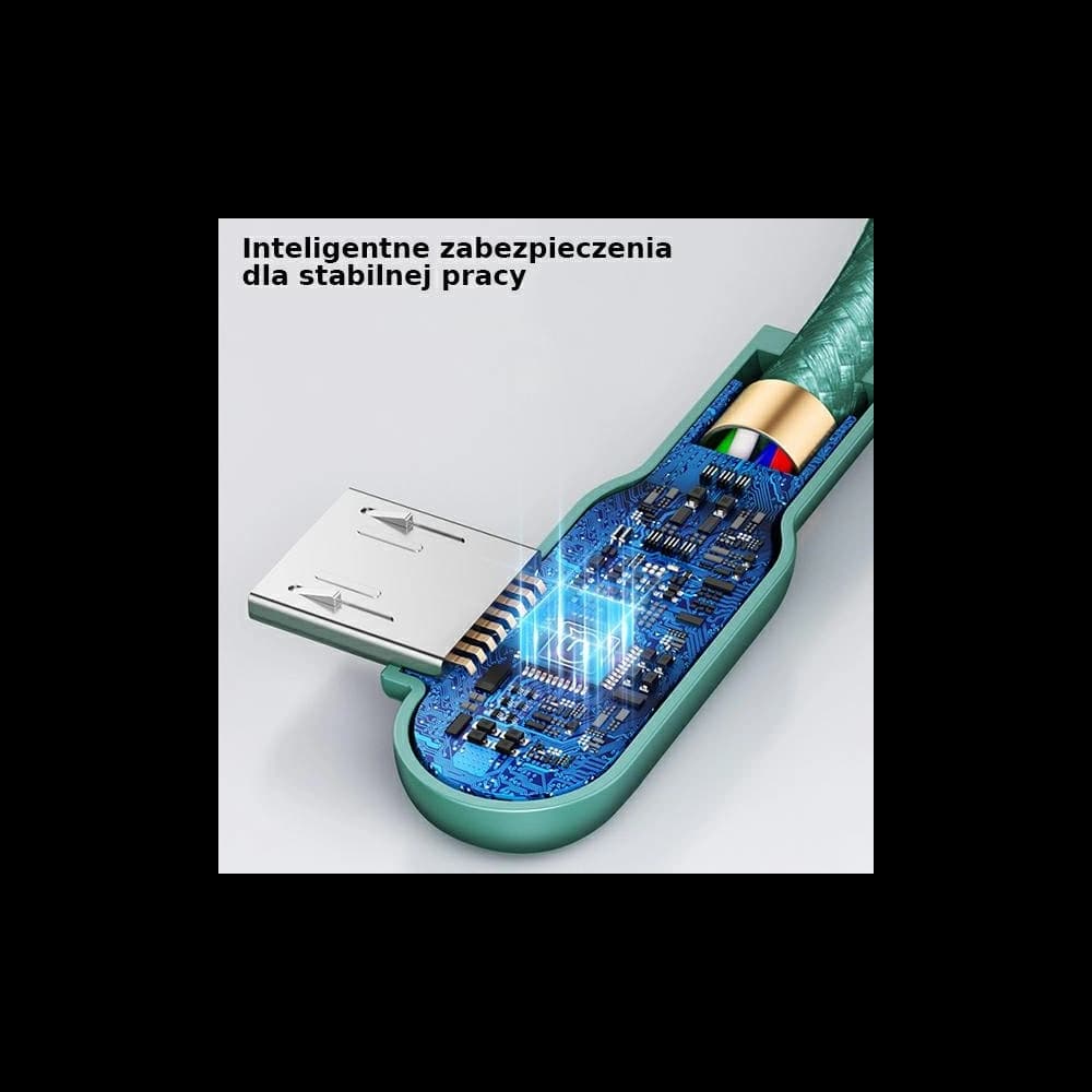 Kabel úhlový USAMS U57 MicroUSB 1,2m 2A zelený/green SJ458USB02 - 6