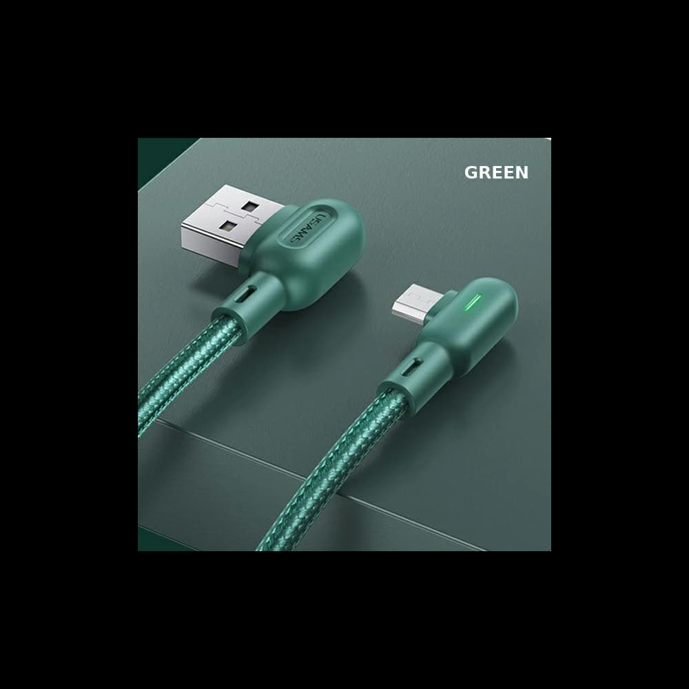 Kabel úhlový USAMS U57 MicroUSB 1,2m 2A zelený/green SJ458USB02 - 9