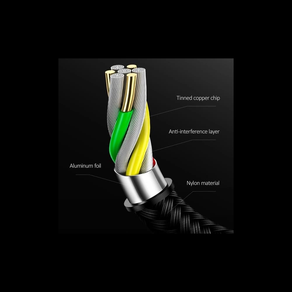 Cablu împletit USAMS U19 USB 3.0 micro USB B pentru disc extern 1m negru/black SJ272USB01 - 5