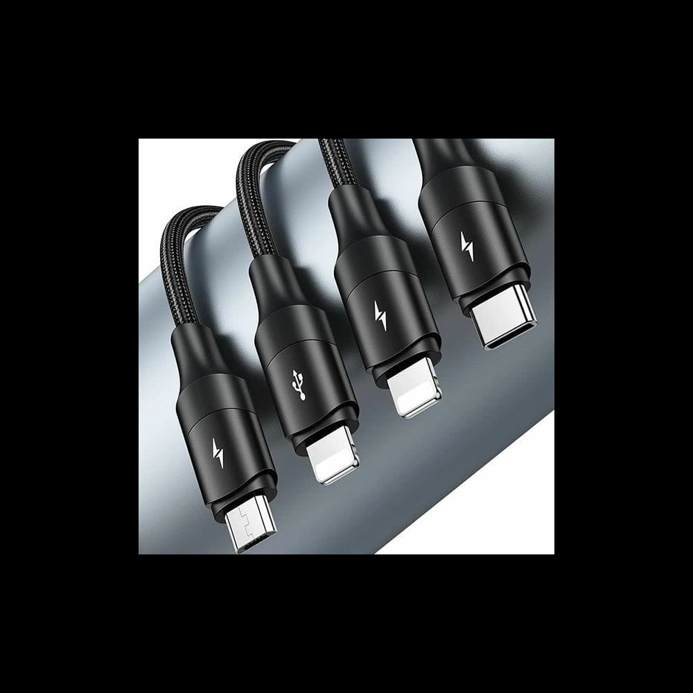 Kabel geflochten USAMS U73 4w1 1.2m 3A Schnellladung (2xlightning/microUSB/USB-C) SJ516USB01 - 7