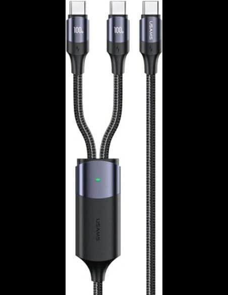 Kabel USAMS U71 2xUSB-C na USB-C 1,2m 100W PD Fast Charge czarny/black SJ551USB01