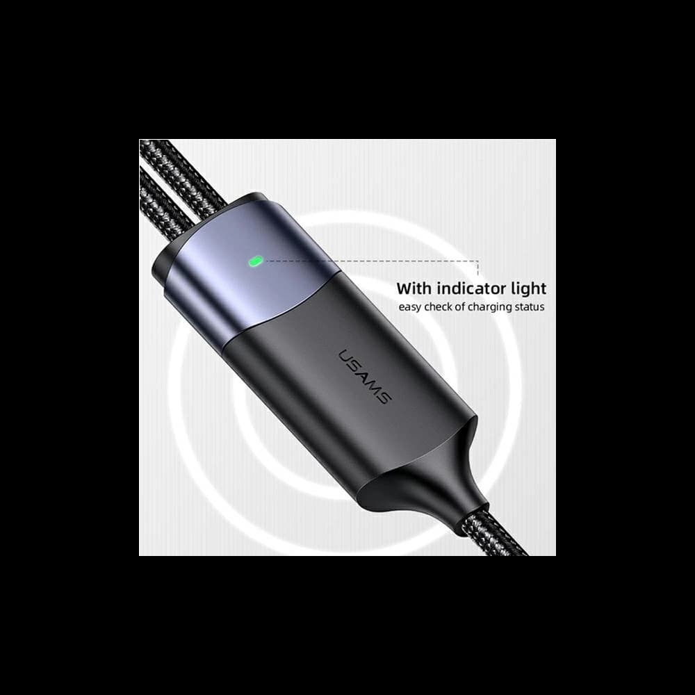Cablu USAMS U71 2xUSB-C la USB-C 1,2m 100W PD Încărcare Rapidă negru/SJ551USB01 - 2