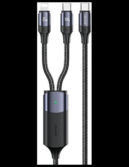 Kabel USAMS U71 USB-C/ Lighning na USB-C 1,2m 100W PD Fast Charge czarny/black SJ550USB01