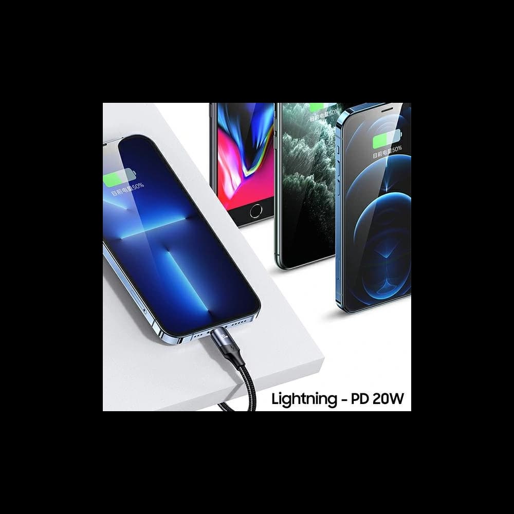 Cablul USAMS U71 USB-C/ Lightning la USB-C 1,2m 100W PD Încărcare Rapidă negru/SJ550USB01 - 5