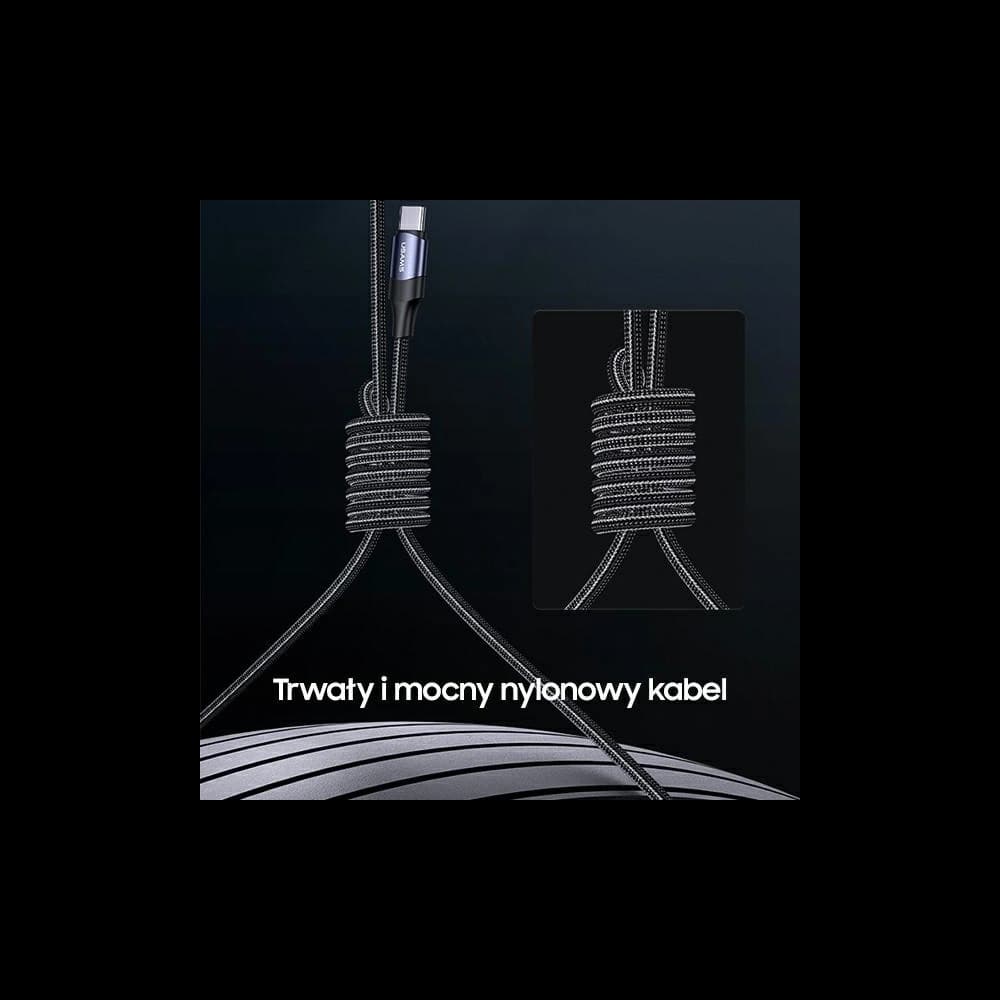 Cablul USAMS U71 USB-C/ Lightning la USB-C 1,2m 100W PD Încărcare Rapidă negru/SJ550USB01 - 7