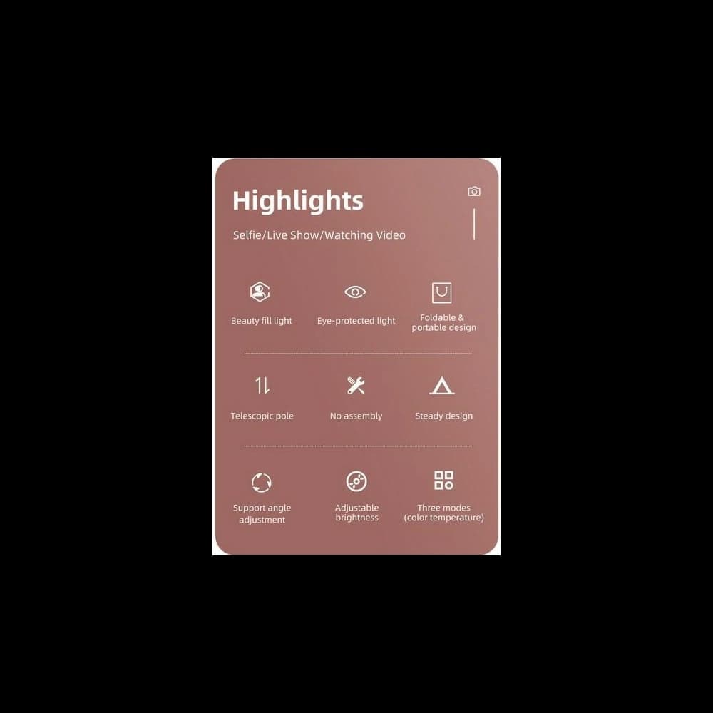 LED-Ringlicht USAMS schwarz ZB120ZJ01 - 7