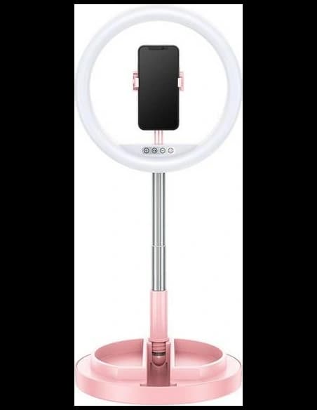 Lampa cu inel LED ring USAMS roz/pink ZB120ZJ03