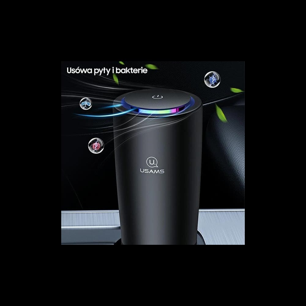 Přenosný ionizátor vzduchu USAMS černý/black ZB181JHQ01 ionizátor aniontů Pm2,5 - 2