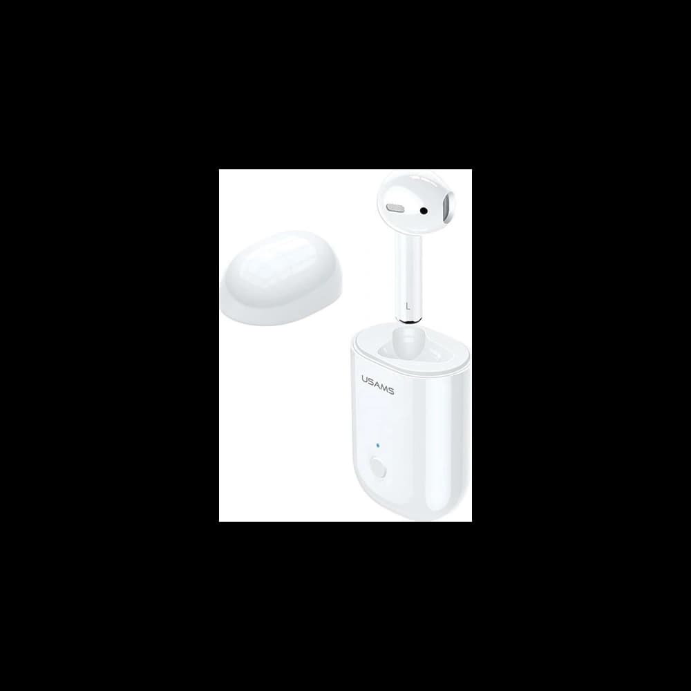 Sluchátko USAMS Bluetooth 5.0 LB Series + dokovací stanice bílá/white BHULB01
