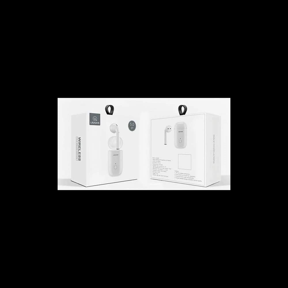 Sluchátko USAMS Bluetooth 5.0 LB Series + dokovací stanice bílá/white BHULB01 - 4