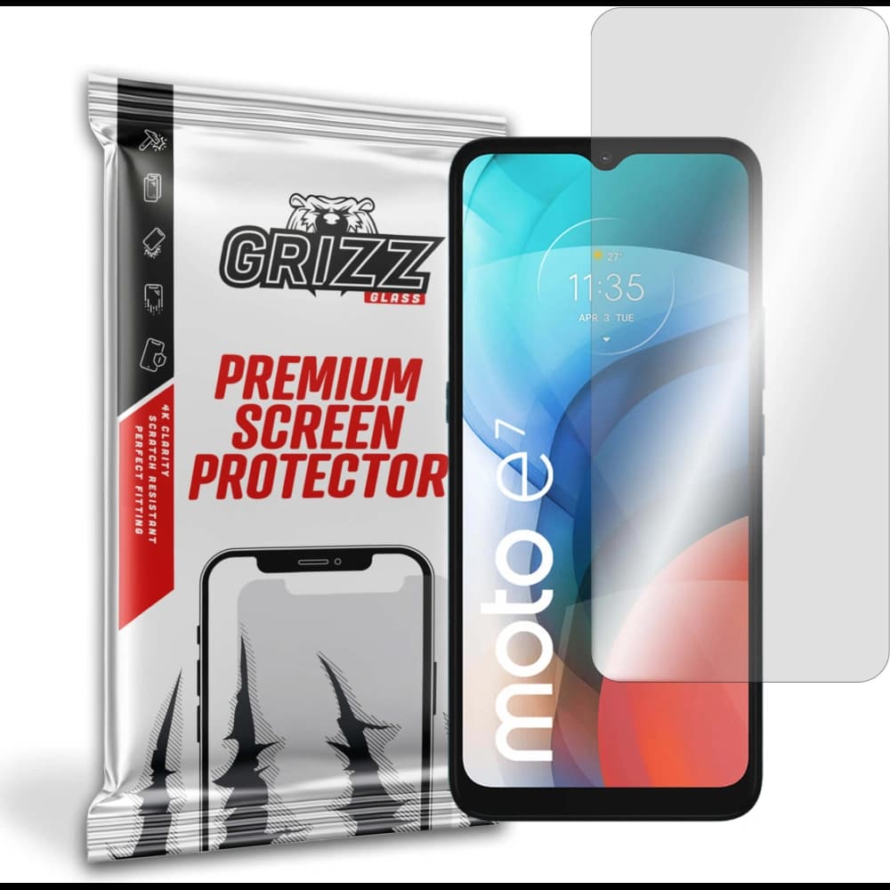 Hybriertes Glas GrizzGlass HybridGlass für Motorola Moto E7 - 1