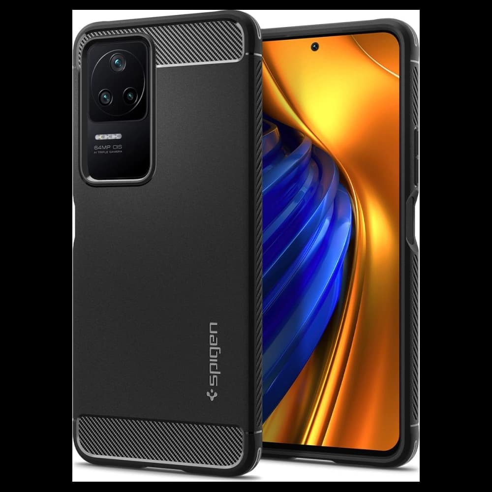 Etui Spigen Rugged Armor POCO F4 Matt Fekete