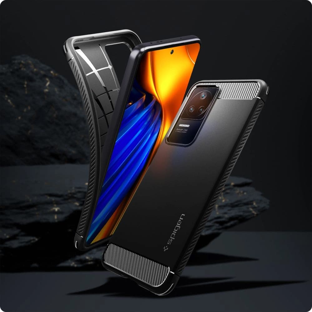 Etui Spigen Rugged Armor POCO F4 Matt Fekete - 8
