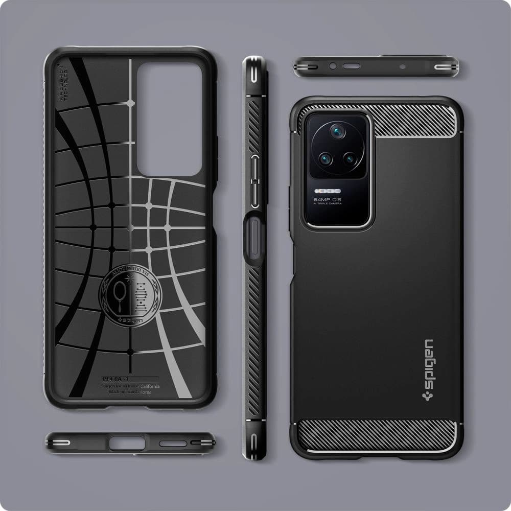 Etui Spigen Rugged Armor POCO F4 Matt Fekete - 13