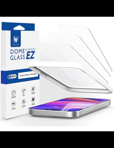 Whitestone EZ Glass Apple iPhone 14 Pro Max [3 PACK]