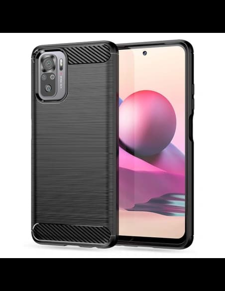 Etui Tech-Protect TPUCarbon POCO M5s/Redmi Note 10/10s Black