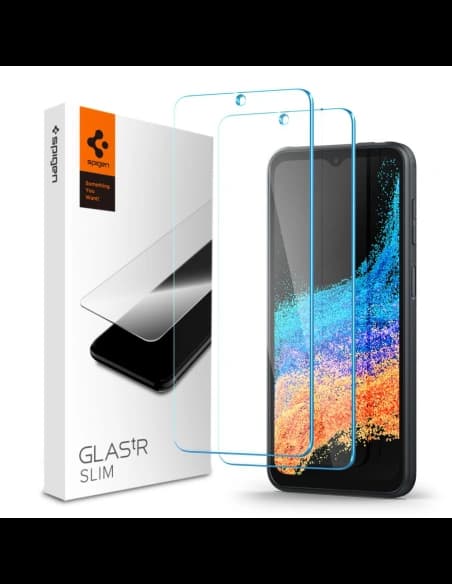 Gehärtetes Glas Spigen GLAS.tR Slim Samsung Galaxy Xcover 6 Pro [2 PACK]