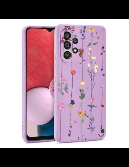 Etui Tech-Protect Mood Samsung Galaxy A13 LTE Violet Grădină