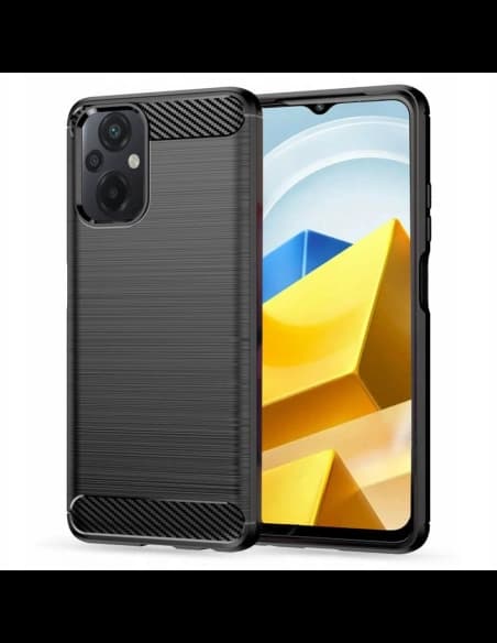 Etui Tech-Protect TPUCarbon Xiaomi POCO M5 Negru