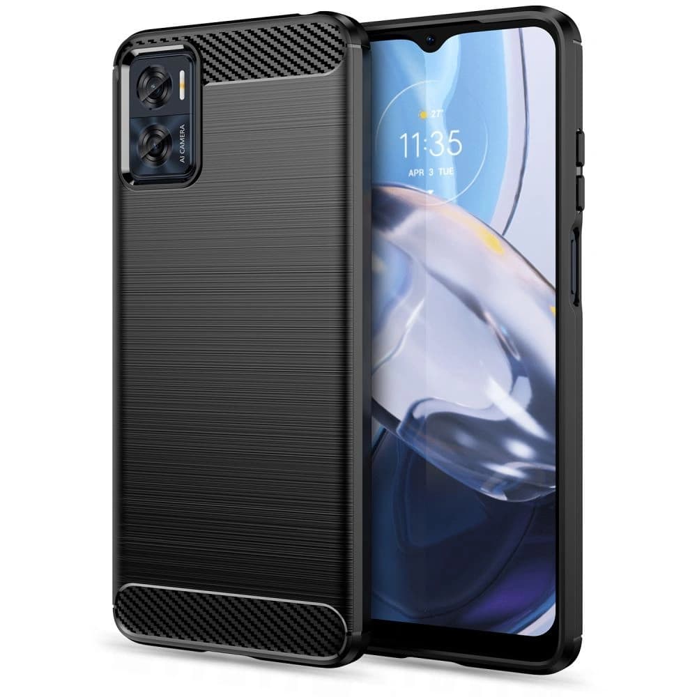 Etui Tech-Protect TPUCarbon Motorola Moto E22/E22i Fekete