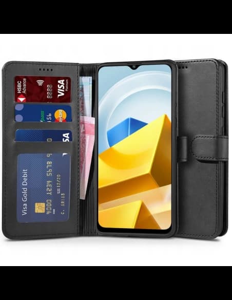Etui Tech-Protect Wallet Xiaomi POCO M5 Negru