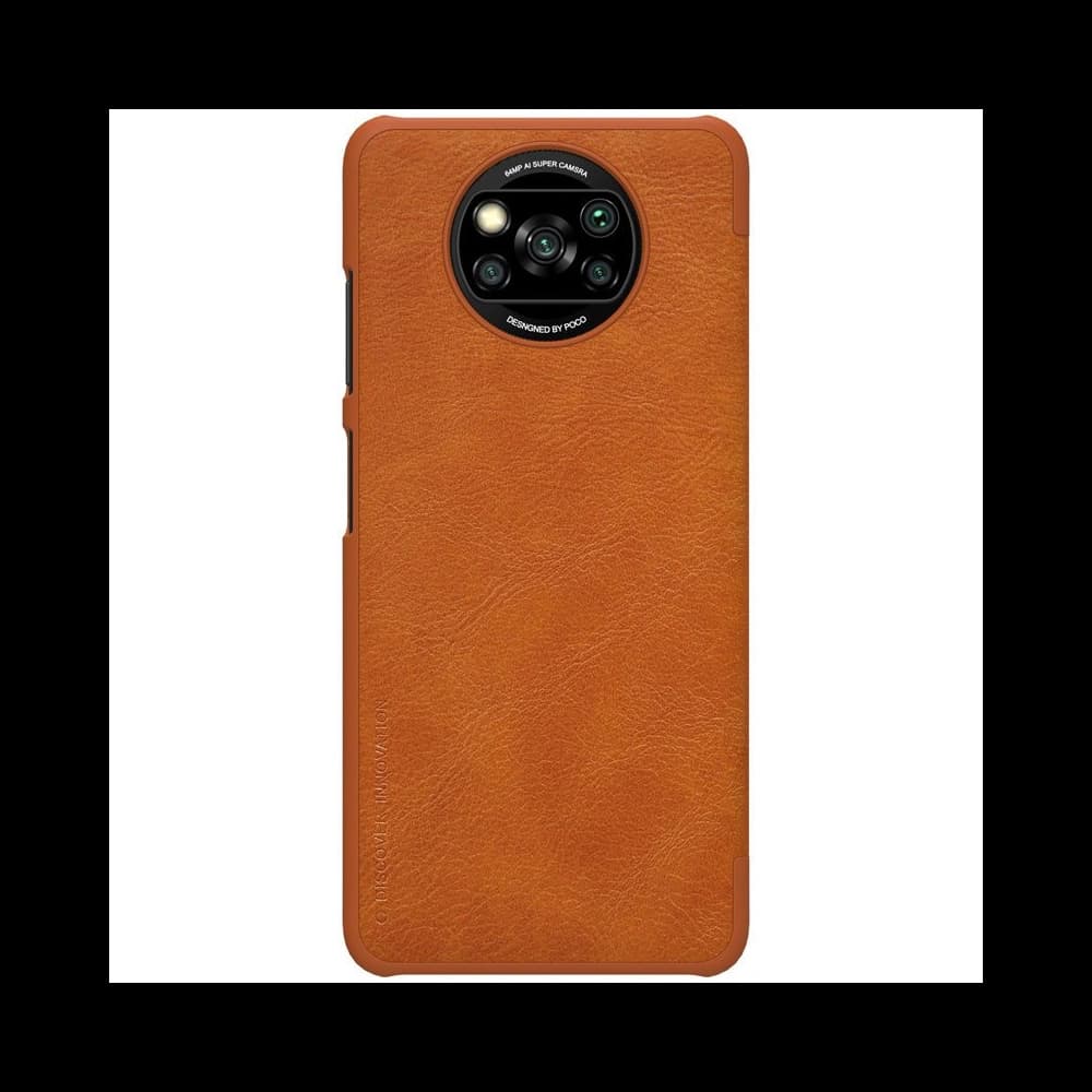 Case Nillkin Qin Xiaomi Poco X3 NFC/X3 Pro braun
