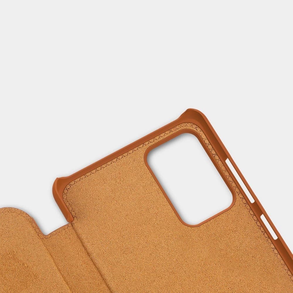 Etui Nillkin Qin Samsung Galaxy A72 LTE hnědá - 11