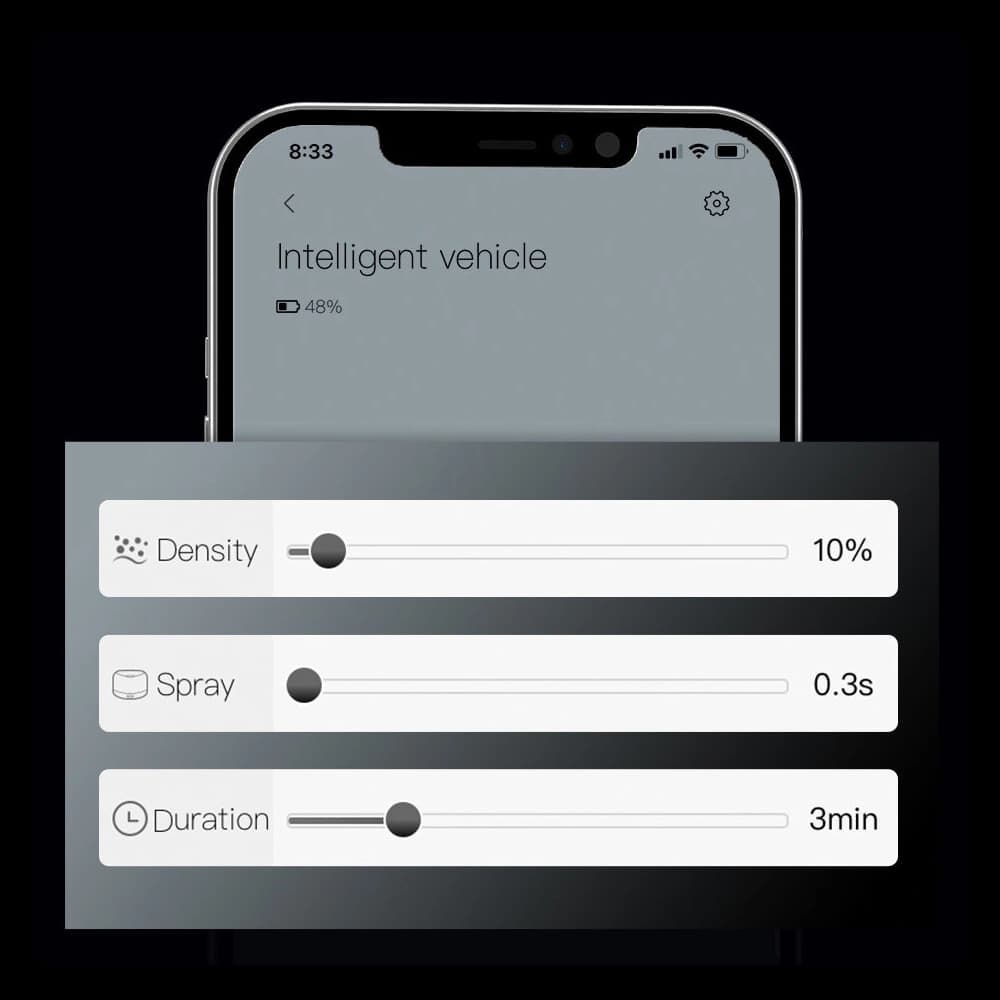 Automobilový osvěžovač vzduchu Baseus + 2 náplně (Frezie + Zvonek) + kabel USB-C 1m černý - 17