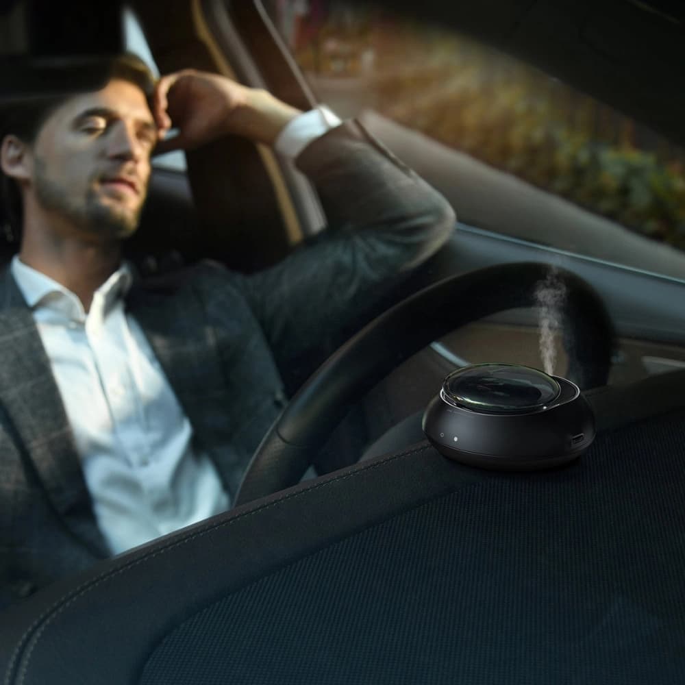 Auto osvěžovač vzduchu Baseus + 2 náplně (Frezia + Bazalka s mandarinkou) + černý USB-C kabel 1m - 8