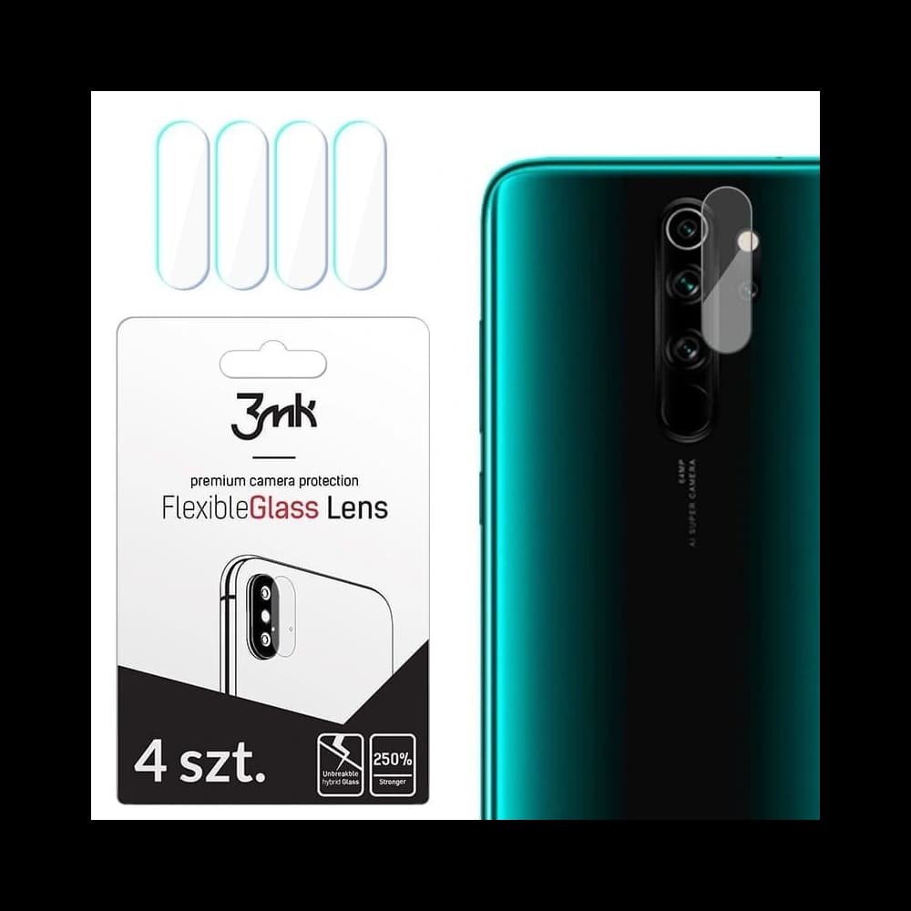 Hybridní sklo na objektiv fotoaparátu 3MK Lens Protection Redmi Note 8 Pro [4 PACK] - 1