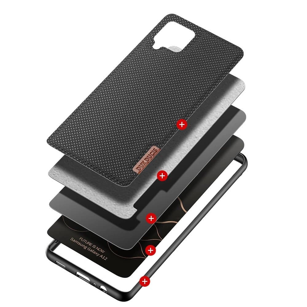 Case Dux Ducis Fino Samsung Galaxy A12/M12 schwarz - 2