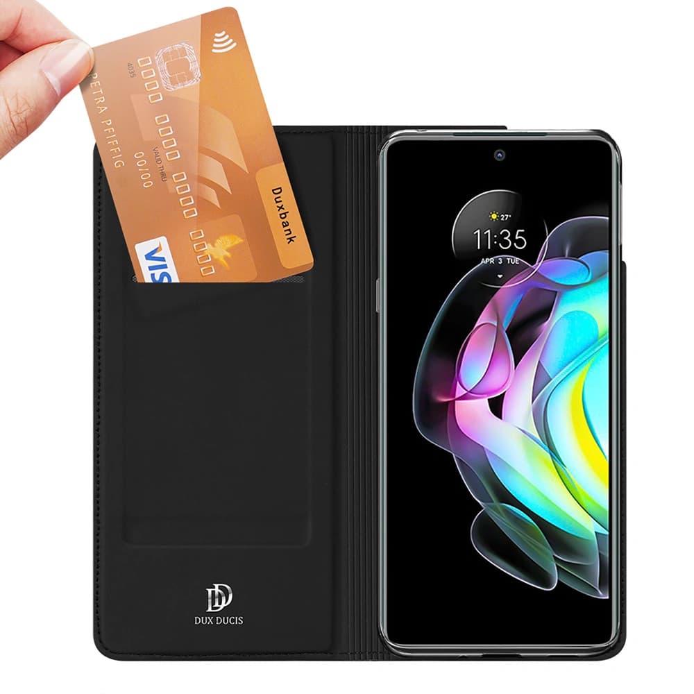Dux Ducis Skin Pro Motorola Moto Edge 20 fekete tok - 3