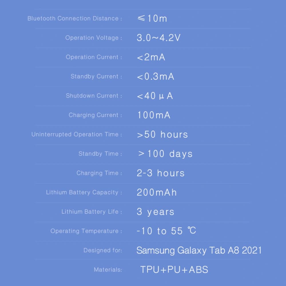 Dux Ducis Touchpad Billentyűzet Tok Bluetooth Samsung Galaxy Tab A8 10.5 fekete - 15